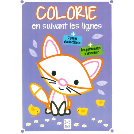 Colorie en suivant les lignes - 3-5 ans