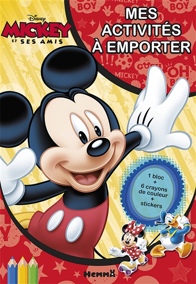 Disney Mickey et ses amis - Mes activités à emporter (6 crayons de couleurs)