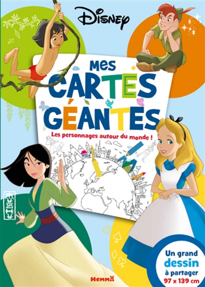 Mes cartes géantes. Les personnages autour du monde !