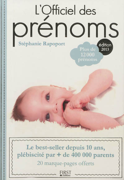 L'Officiel des prénoms   édition 2013 