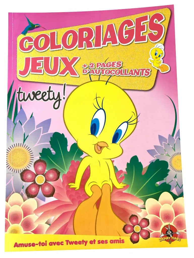 Coloriages Jeux - Tweety + 2 pages d'autocollants