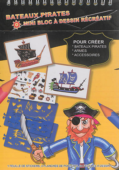 Bateaux pirates : Mini Bloc à dessin récréatif