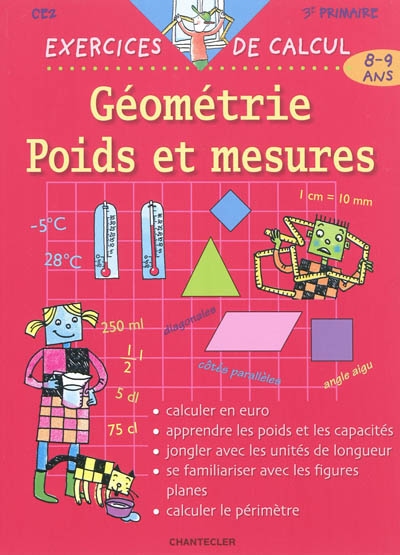 Géométrie, poids et mesures - 8-9 ans
