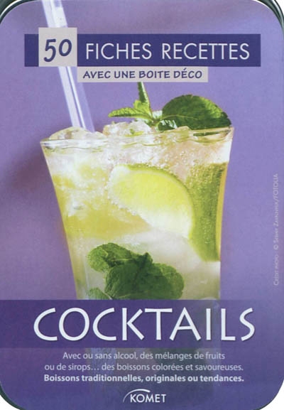 Cocktails - 50 fiches recettes avec une boîte déco