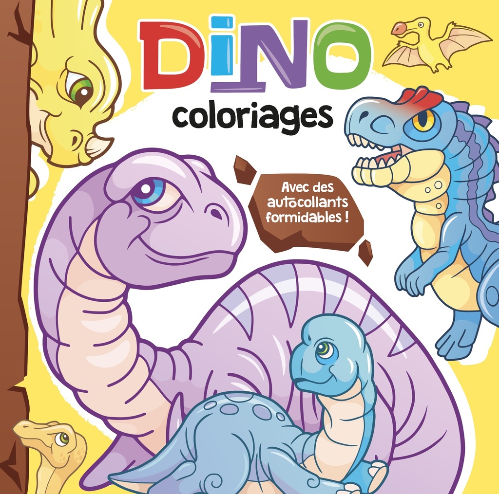 Dino coloriages - avec des autocollants formidables