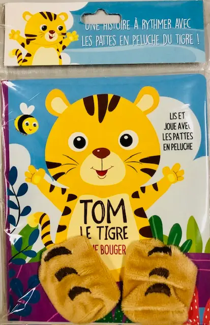 Livre peluche - Tom le tigre aime bouger