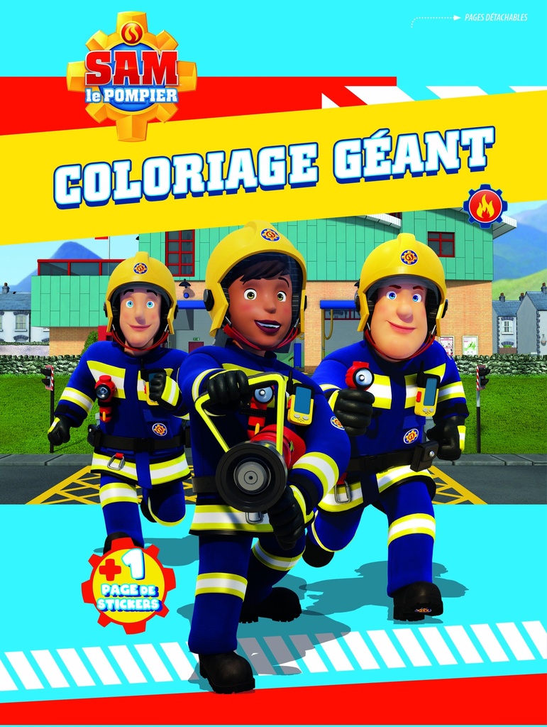 Bloc coloriage géant - Sam le pompier