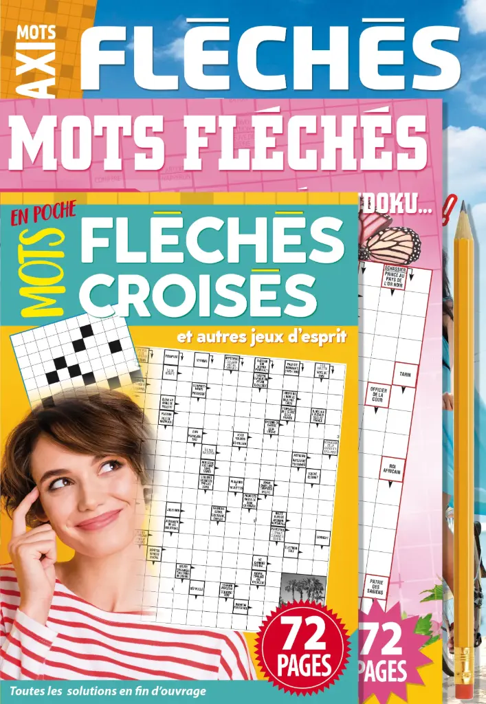 Pochette - 3 Mots fléchés + 1 crayon
