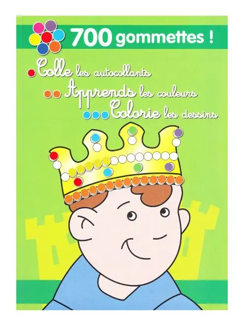 Colle, apprends et colorie 700 Gommettes (vert)