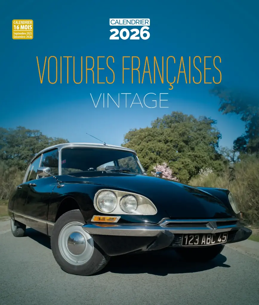 Calendrier 2026 - Voitures françaises vintages