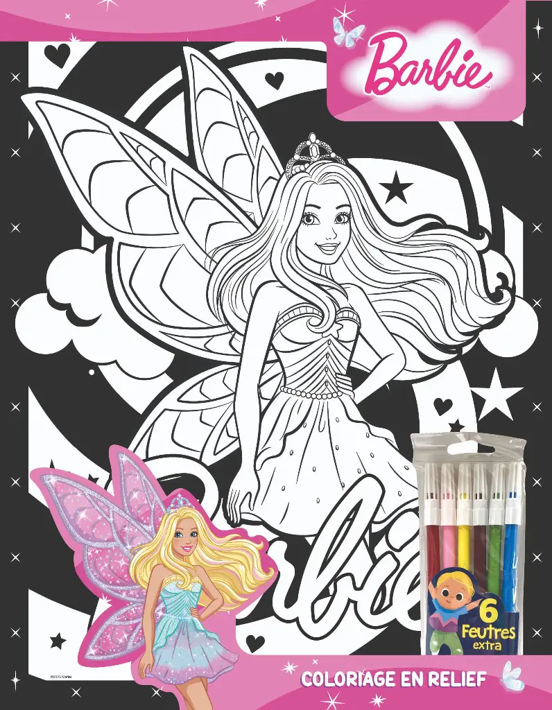 Feutrine Barbie - Fantasy 1 avec 6 feutres