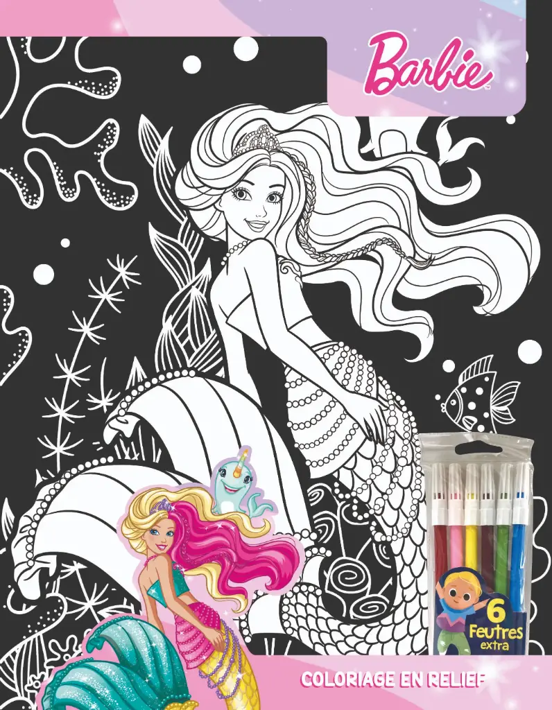 Feutrine Barbie - Fantasy 2 avec 6 feutres