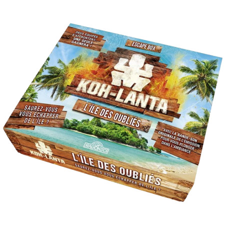 Koh-Lanta - L'île des oubliés. Coffret avec 1 livret de 32 pages, 40 cartes, 1 bande-son et 1 poster 