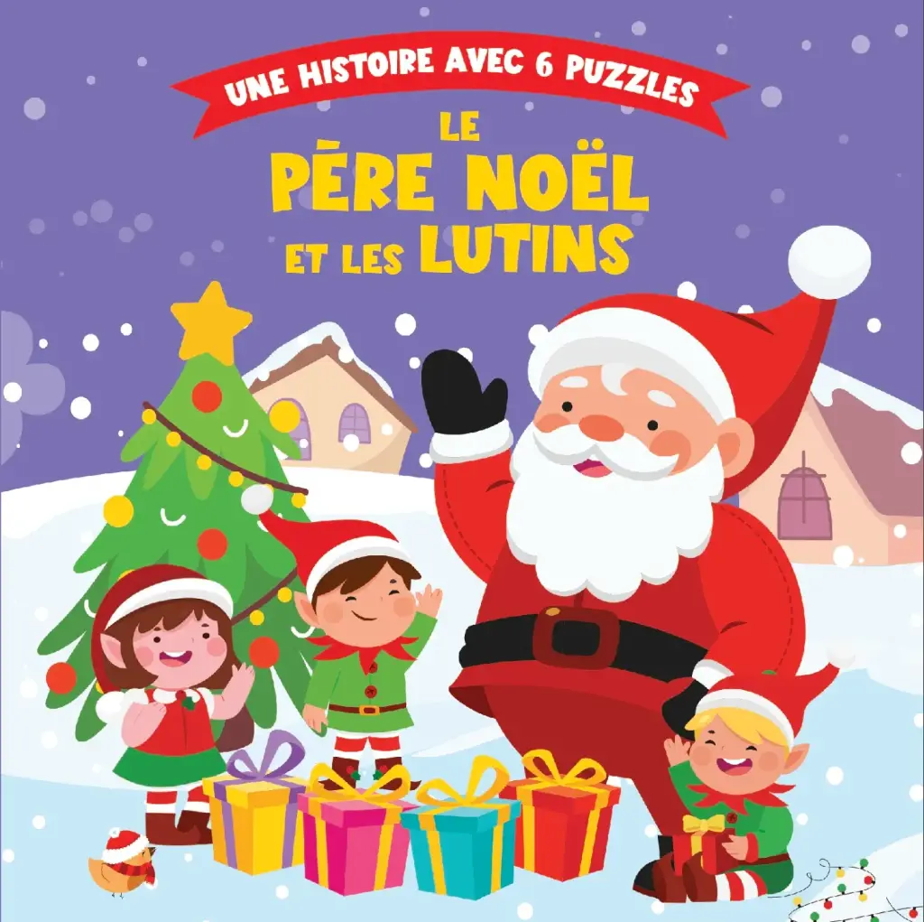Le père noël et les lutins - Livre puzzle