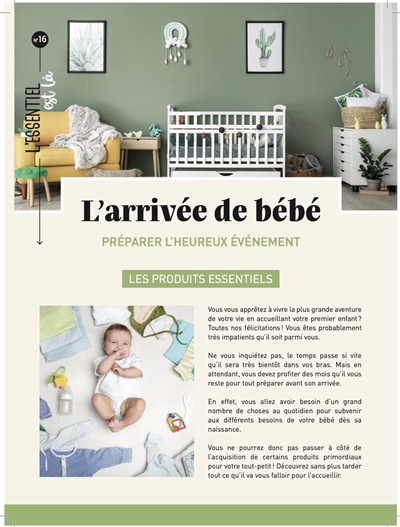 L'ARRIVEE DE BEBE - PREPARER L'HEUREUX EVENEMENT