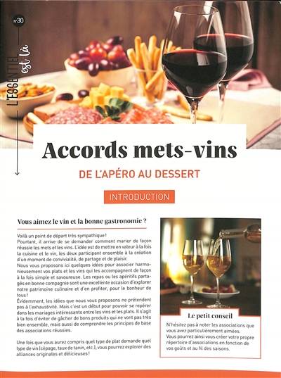 ACCORDS METS - VIN - DE L'APERO AU DESSERT