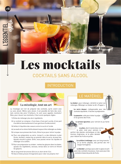 LES MOCKTAILS - COCKTAILS SANS ALCOOL