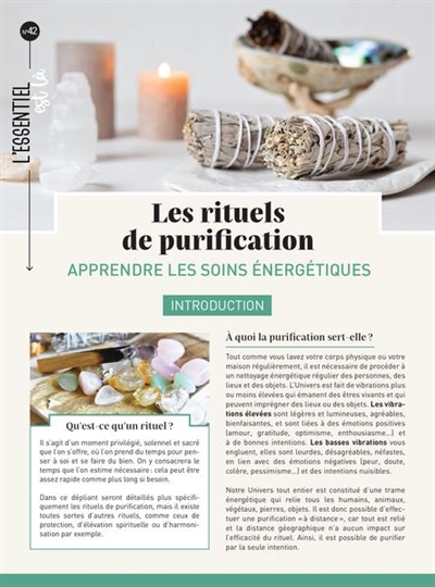 LES RITUELS DE PURIFICATION - APPRENDRE LES SOINS ENERGETIQUES