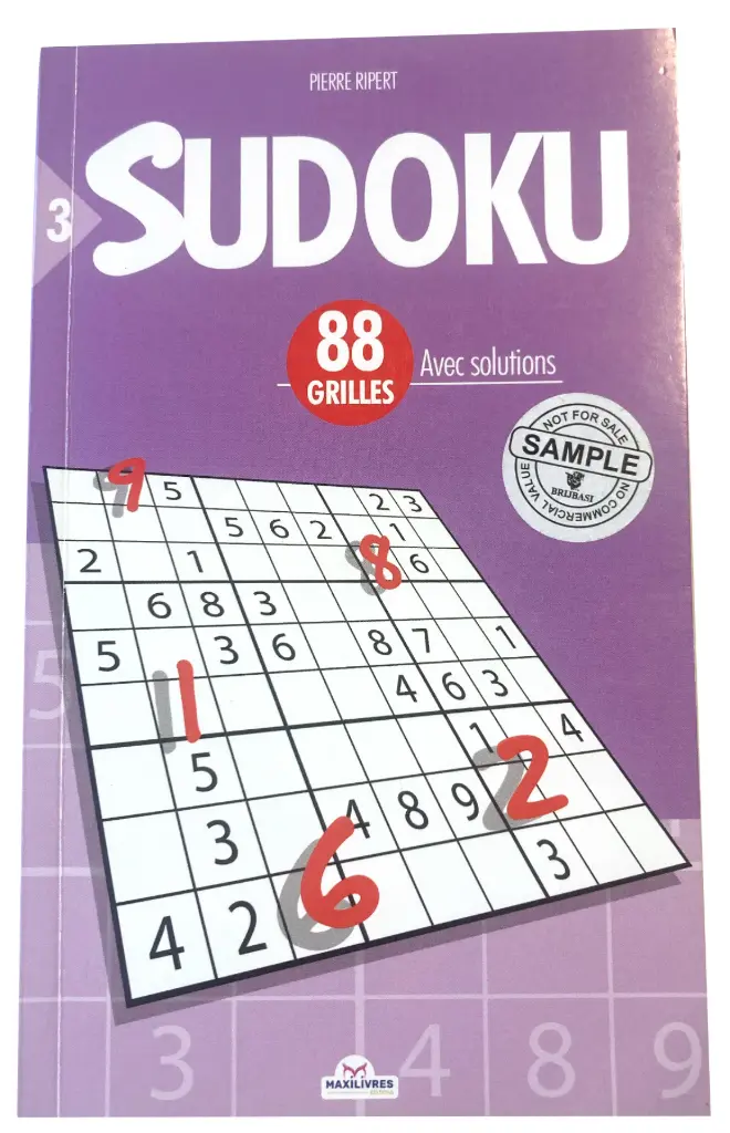 Sudoku 88 grilles N°3 avec solutions