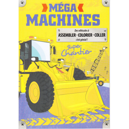 [SDP8322] Méga machines - Super chantier - Assemble, colorie, colle