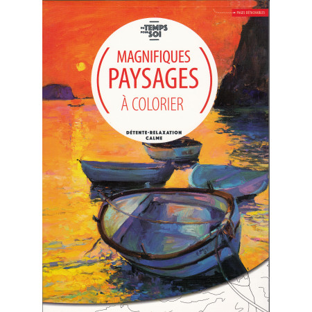 [SDP10122] Magnifiques Paysages à colorier (Rouge - Bateau)
