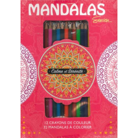 [SDP11222] Coffret de coloriage - Mandalas évasion...(1 bloc + 12 crayons)