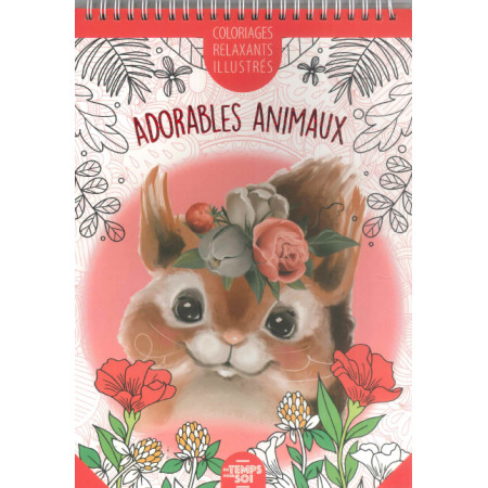 [SDP13822] Relax-Art Illustrations Bloc Spirale - Adorables animaux