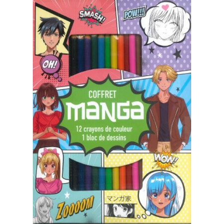 [SDP0423] Coffret Manga - Bloc + 12 crayons