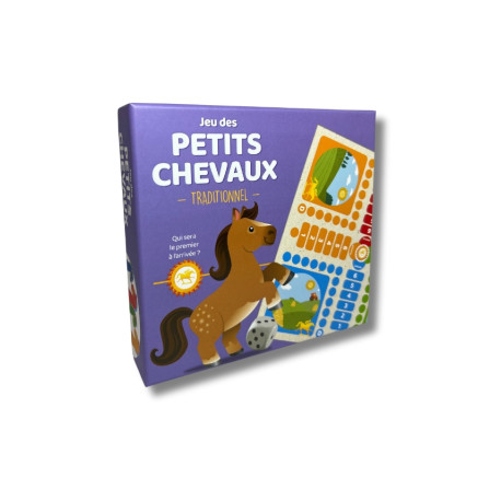 [SDP9823] Boîte de jeu - Jeu des petits chevaux traditionnel