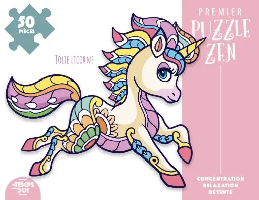 [SDP10323] Premier puzzle Zen - JOLIE LICORNE (50 pièces)