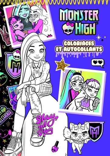 [SDP11023] MONSTER HIGH - Coloriages et autocollants