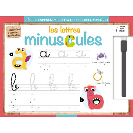 [SDP10717] Ardoise effaçable - Les lettres minuscules