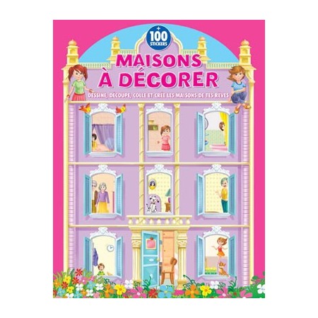 [BRIJ1355] Maisons a décorer + 100 STICKERS