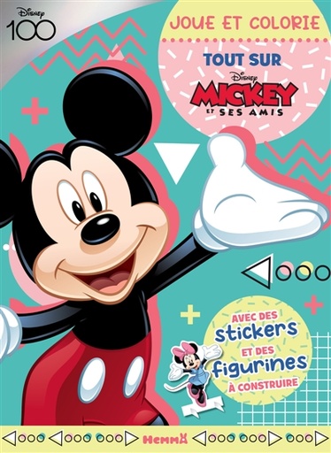 Disney 100 Mickey et ses amis - Joue et colorie - Tout sur Mickey - Avec des stickers 1000370