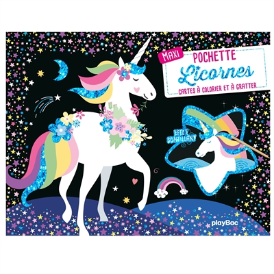 MAXI POCHETTE LICORNES - CARTES A GRATTER