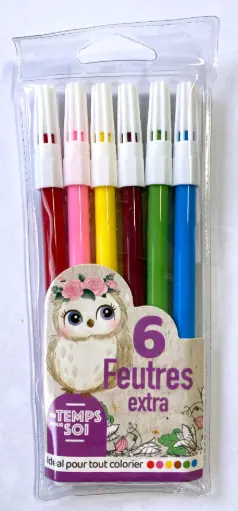 [MXL11224] Pack 6 feutres - hibou (stations)