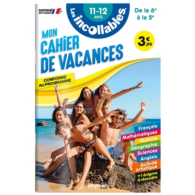 [2961058] CAHIERS DE VACANCES INCOLLABLES 6e à la 5e 