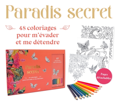 Coffret Paradis secret - 48 coloriages pour m'évader et me détendre