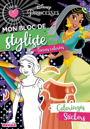 Disney Princesses : Mon bloc de styliste : Coup de coeur créations - Tenues colorées