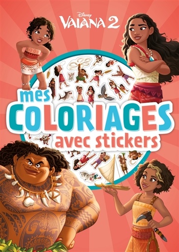 VAIANA 2 : Mes Coloriages avec stickers : DISNEY PRINCESSES