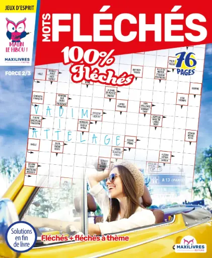 [MXL23725] Hibou Malin - Mots fléchés 100% fléchés force 2/3 