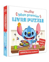 DISNEY BABY - Mon Premier livre puzzle - 4 pièces - Stitch et les couleurs