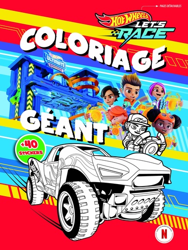 [MXL13924] Bloc coloriage géant - Hotwheels