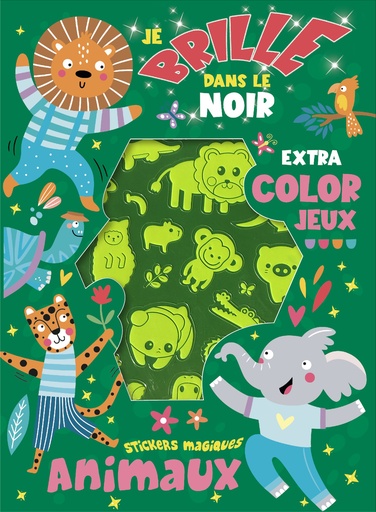 [MXL16024] Je brille dans le noir - color + stickers magiques animaux
