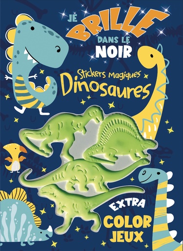 [MXL16224] Je brille dans le noir - stickers magiques  Dinos