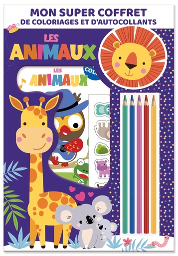 [MXL9624] Mon Super coffret de coloriages et d'autocollants - Les Animaux