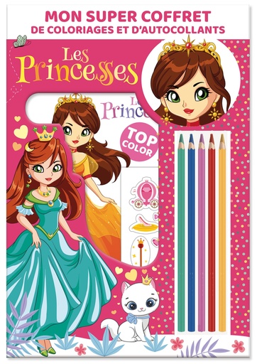 [MXL9524] Mon Super coffret de coloriages et d'autocollants - Les Princesses