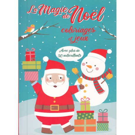 [BRIJ1428] La magie de Noël - Coloriages et Jeux + de 50 autocollants