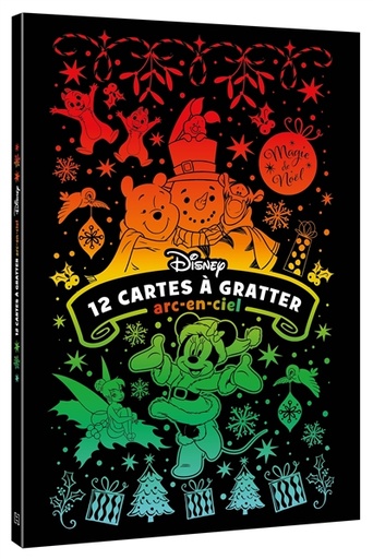 Disney 12 cartes à gratter arc-en-ciel - Magie de Noël