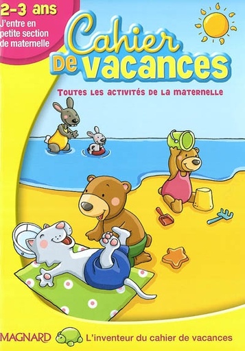 Cahier de vacances j'entre en PS 2-3 ans